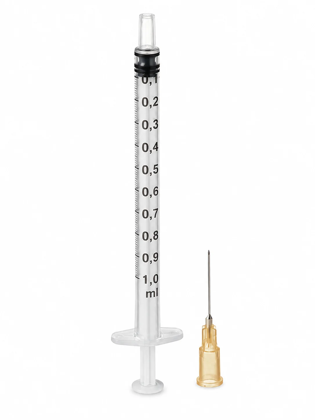 Jeringa de tuberculina de 1 mL con aguja aparte